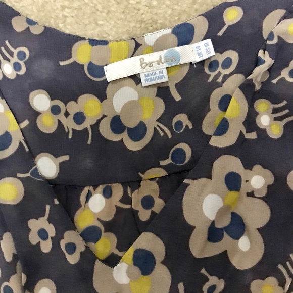 Colorful Floral Boden Top size 10 - Picture 2 of 5
